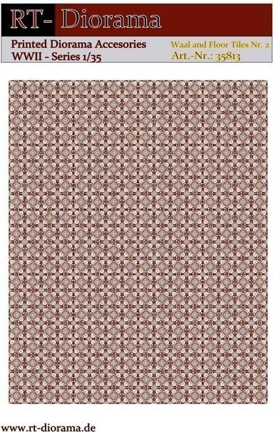 RT-Diorama 35813 Printed Accessories: Wall and Floor Tiles Nr.2 1/35