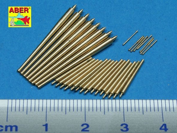 Aber 350L-50 Set of barrels 203mm x 8; 100mm x 16, 37mm x 8 for Italian Navy Pola class heavy crusies (1:350)