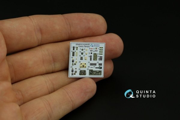 Quinta Studio QD48310 HUMVEE family 3D-Printed &amp; coloured Interior on decal paper (Tamiya) 1/48