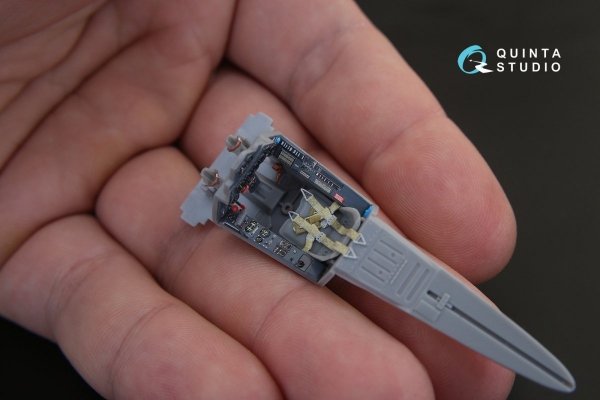 Quinta Studio QD48156 FW 190A-5 3D-Printed &amp; coloured Interior on decal paper (for Hasegawa kit) 1/48
