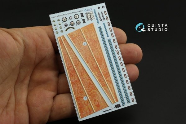 Quinta Studio QD24001 Fokker Dr.1 3D-Printed &amp; coloured Interior on decal paper (Meng) 1/24