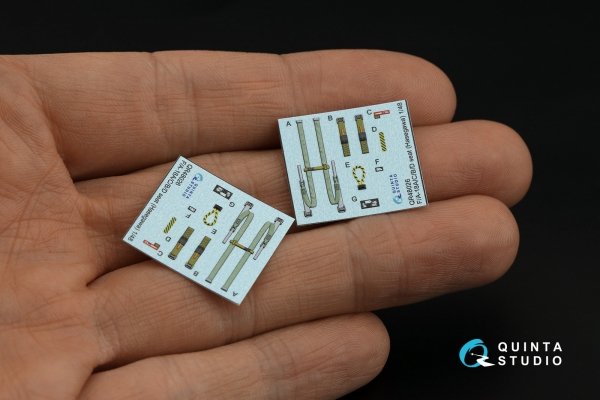 Quinta Studio QD+48347 FA-18D late 3D-Printed coloured Interior on decal paper (Hasegawa) (with 3D-printed resin parts) 1/48