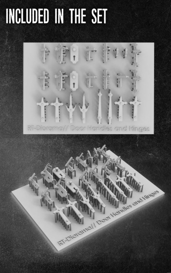 RT-Diorama 35662 Door Handles &amp; Hinges 1/35