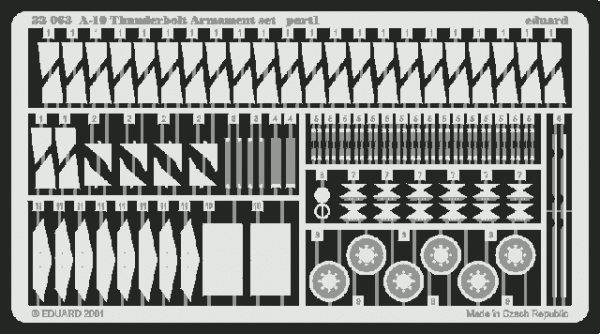 Eduard 32063 A-10 armament 1/32 TRUMPETER