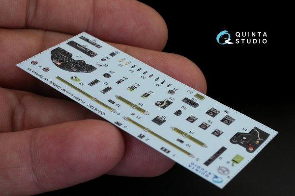 Quinta Studio QD48122 P-38H 3D-Printed &amp; coloured Interior on decal paper (for Tamiya kit) 1/48