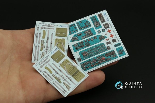 Quinta Studio QD35065 Mi-8MT 3D-Printed &amp; coloured Interior on decal paper (Trumpeter) 1/35