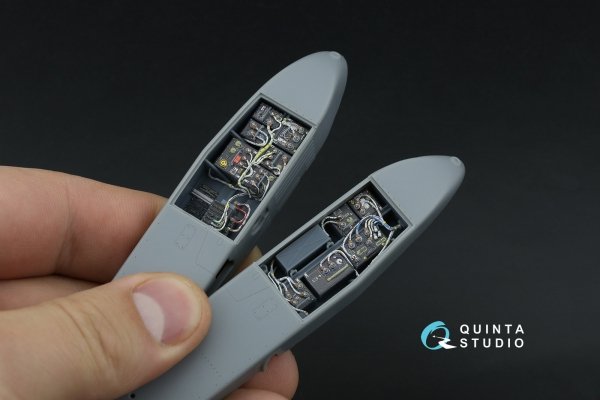Quinta Studio QD+35144 AH-64A forward avionics bays 3D-Printed &amp; coloured Interior on decal paper (Trumpeter) (with 3D-printed resin parts) 1/35