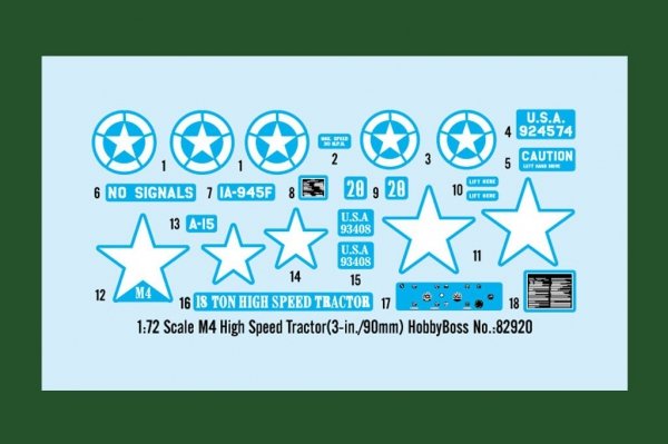 Hobby Boss 82920 M4 High Speed Tractor 3-in./90mm 1/72