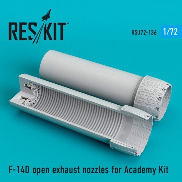 RESKIT RSU72-0136 F-14D Tomcat open exhaust nozzles for Academy 1/72