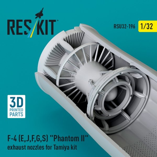RESKIT RSU32-0196 F-4 (E, J, F, G, S) &quot;Phantom II&quot; exhaust nozzles for Tamiya kit (3D Printed) 1/32