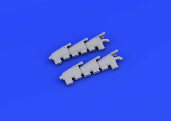 Eduard 648182 Spitfire Mk. V exhaust stacks fishtail 1/48 (AIRFIX)