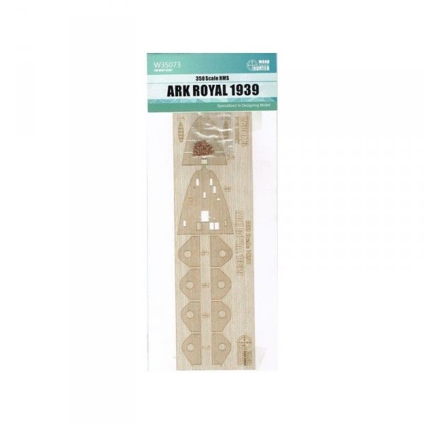 Wood Hunter W35073 Wooden Deck &amp; chain Ark Royal 1939 for Merit Kit 65307 1/350