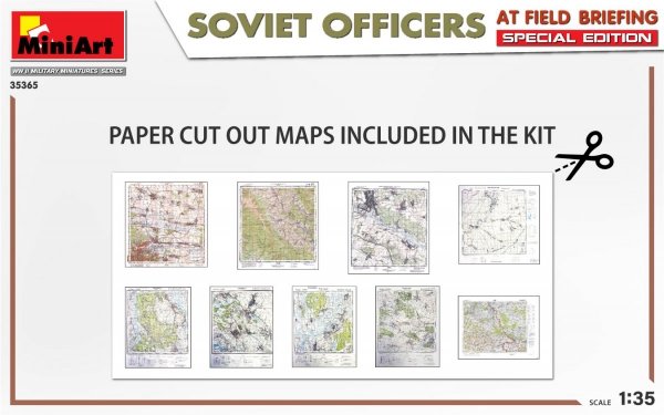 MiniArt 35365 SOVIET OFFICERS AT FIELD BRIEFING. SPECIAL EDITION 1/35