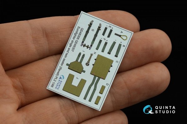 Quinta Studio QD48306 Eurofighter single seater 3D-Printed &amp; coloured Interior on decal paper (Revell) 1/48