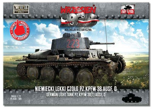 First To Fight PL109 Niemiecki czołg lekki Pz.Kpfw 38 Ausf. D 1/72