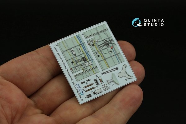 Quinta Studio QD48389 Macchi C.202 Folgore Early 3D-Printed &amp; coloured Interior on decal paper (Hasegawa/Eduard) 1/48