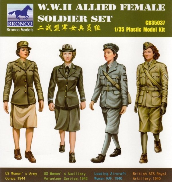 Bronco CB35037 W.W.II Allied Female Soldier Set 1/35