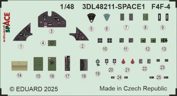 Eduard 3DL48211 F4F-4 SPACE Academy 1/48