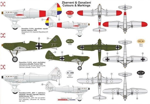 Kovozavody Prostejov KPM0180 Dewoitine D.510 International 1/72