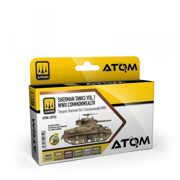 AMMO by Mig Jimenez 20752 Sherman Tanks Vol 1 WWII Commonwealth Set 6x20ml