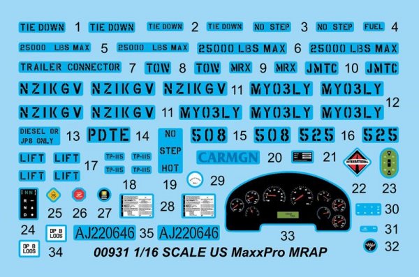 Trumpeter 00931 US Mauxxpro MRAP 1/16