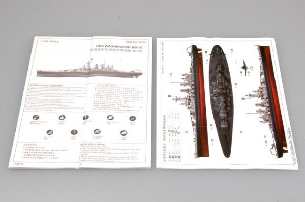 Trumpeter 05735 USS WASHINGTON BB-56 1/700