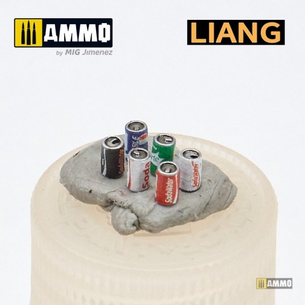 Liang 0412 3D-Print Model Soda Cans + Cardboard Boxes 2000s-2020s 1/35