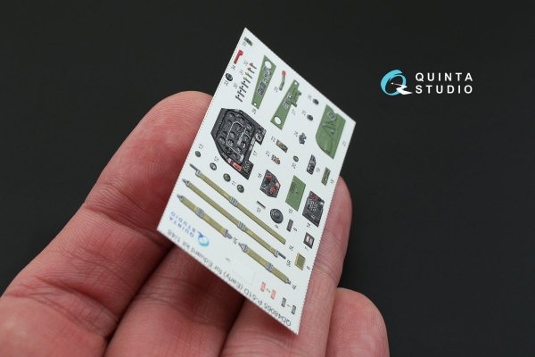 Quinta Studio QD48065 P-51D (Early) 3D-Printed &amp; coloured Interior on decal paper (for Eduard kit) 1/48