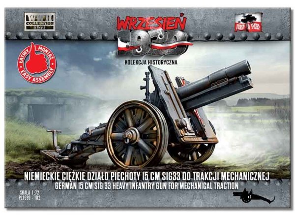 First To Fight PL102 Niemieckie Ciężkie Działo Piechoty 15cm sIG33 1/72