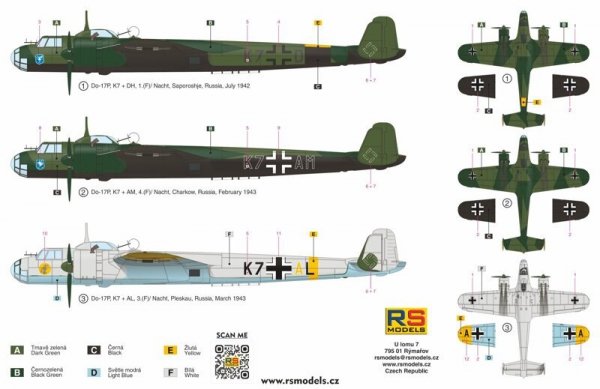 RS Models 92275 Dornier 17P Ostfront 1/72
