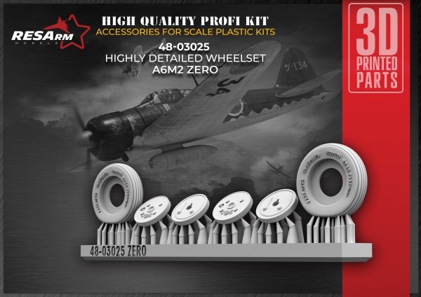 RESArm 48-03025 ZERO - Wheels under load (3D resin printing) 1/48