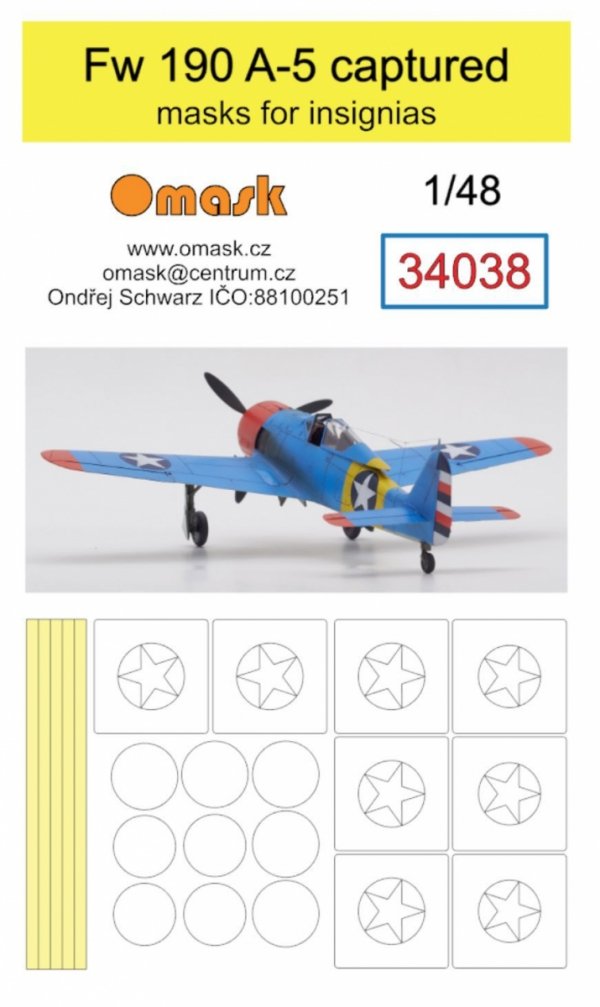 Omask 34038 Fw 190 A-5 Captured 1/48