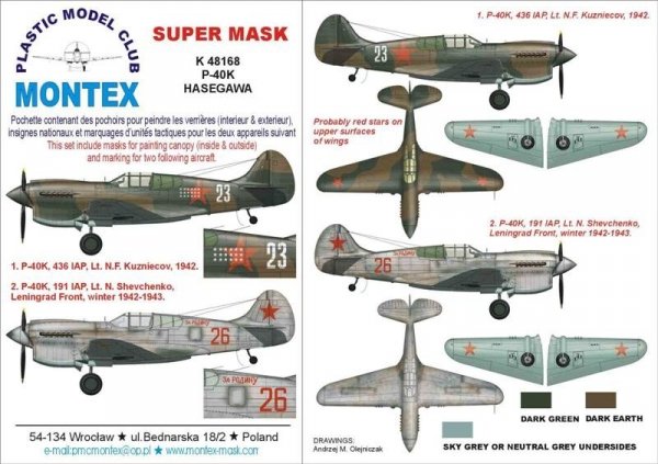 Montex K48168 P-40K 1/48