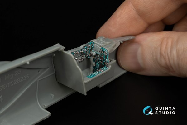 Quinta Studio QD48456 MiG-23M/MiG-23MF 3D-Printed &amp; coloured Interior on decal paper (Trumpeter) 1/48