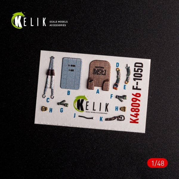 KELIK K48096 F-105D Thunderchief - interior 3D decals for HobbyBoss kit 1/48