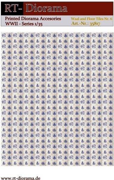 RT-Diorama 35817 Printed Accessories: Wall and Floor Tiles Nr.6 1/35