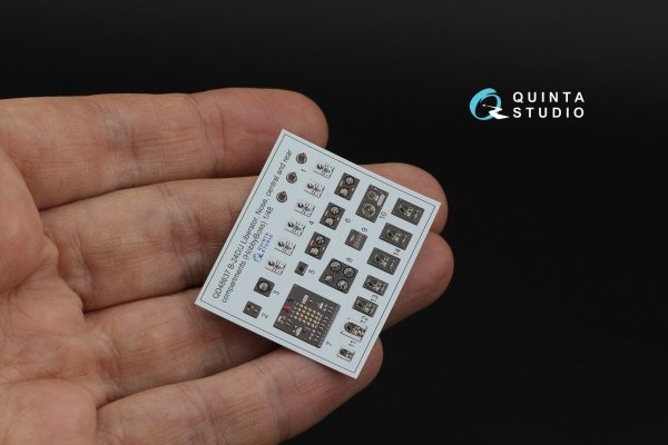 Quinta Studio QD48637 B-24D/B-24J Liberator. Nose, central and rear compartments. 3D-Printed &amp; coloured Interior on decal paper ( HobbyBoss ) 1/48