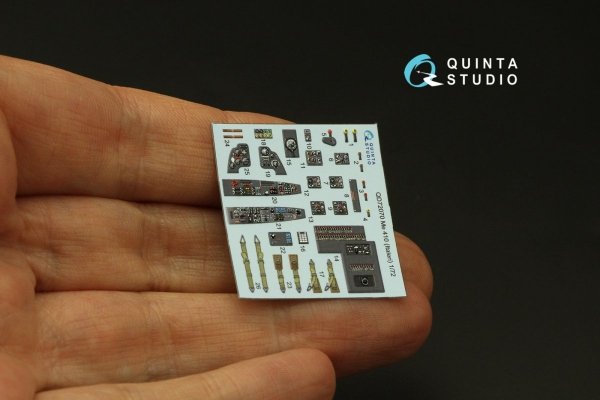 Quinta Studio QD72070 Me 410 3D-Printed &amp; coloured Interior on decal paper (Italeri) 1/72