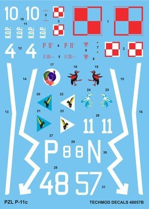 Techmod 48057 - PZL P.11c (1:48)