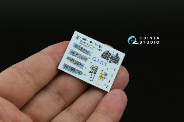 Quinta Studio QD+72167 Su-17UM3 3D-Printed &amp; coloured Interior on decal paper (Modelsvit) (with 3D-printed resin part) 1/72