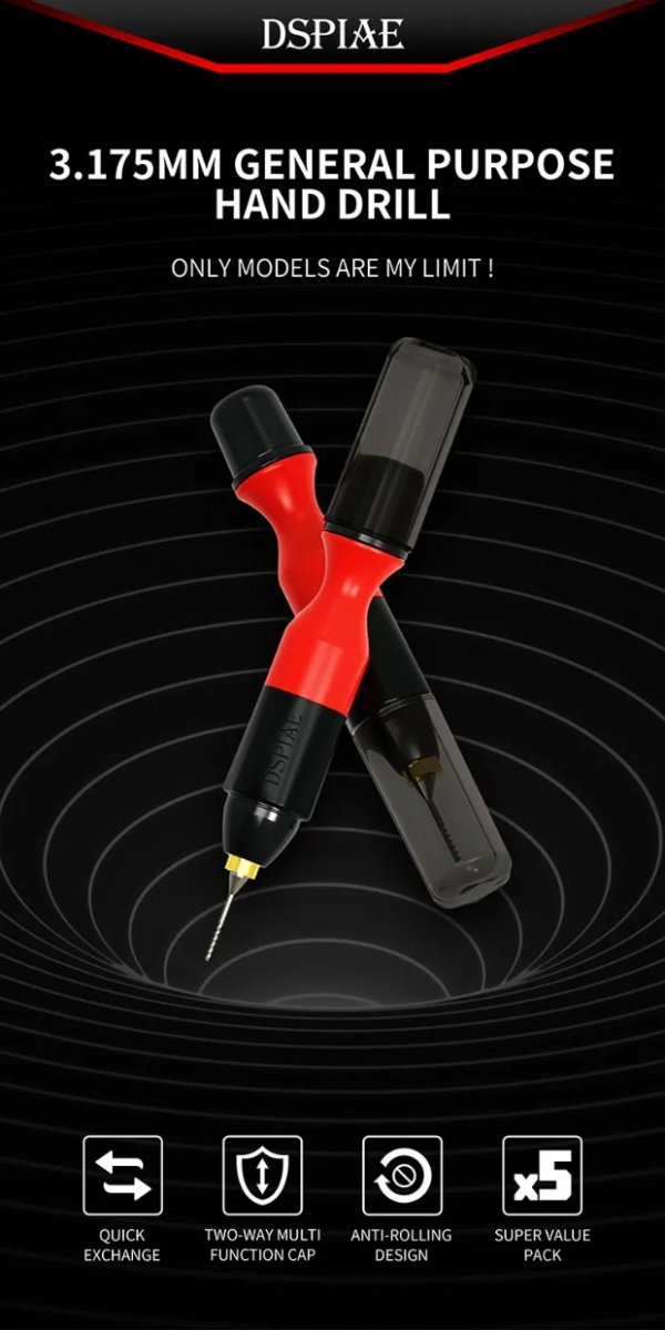 DSPIAE PT-HD 3,175mm General Purpose Hand Drill / Wiertarka ręczna 3,175 mm
