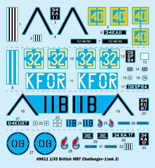 Trumpeter 09611 British MBT Challenger-1 (mk.3) 1/35