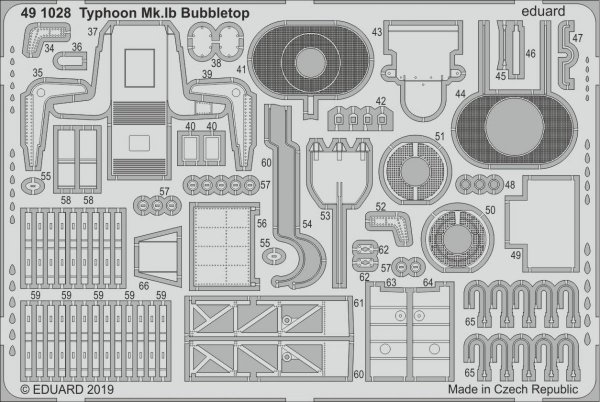 Eduard 491028 Typhoon Mk. Ib Bubbletop 1/48 HASEGAWA, ITALERI