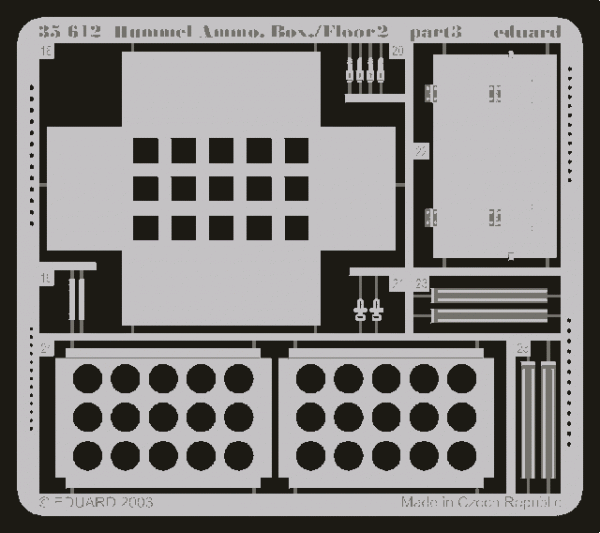 Eduard 35612 Hummel Ammo. Box/ Floor 2 1/35 Dragon