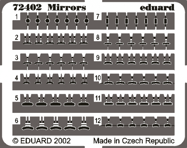 Eduard 72402 Mirrors 1/72