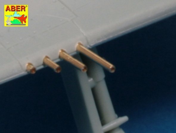 Aber A72 005 Set of 8 turned cal .50 (12,7mm) U.S. Browning M2 barrels for P-47 Thunderbolt (1:72)
