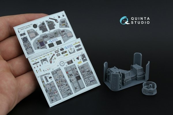 Quinta Studio QDS+32230 Tornado IDS Italian 3D-Printed &amp; coloured Interior on decal paper (Italeri) (Small version) (with 3D-printed resin parts) 1/32
