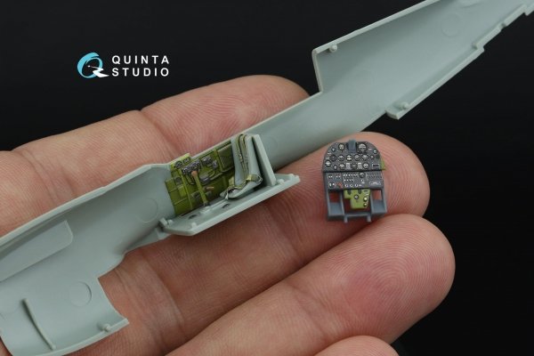 Quinta Studio QD+72212 P-40M Warhawk 3D-Printed &amp; coloured Interior on decal paper (Academy) (with 3D-printed resin parts) 1/72