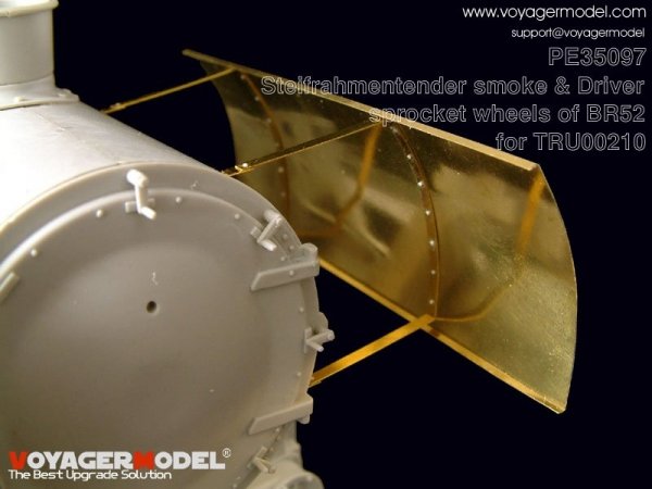 Voyager Model PE35097 Steifrahmentender smoke &amp; Driver sprocket wheels for Br52 1/35