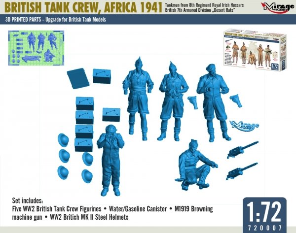 Mirage Hobby 720007 British Tank Crew, Africa 1941 1/72